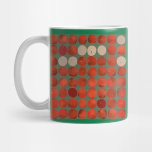 Red Apple pattern on green 2 Mug